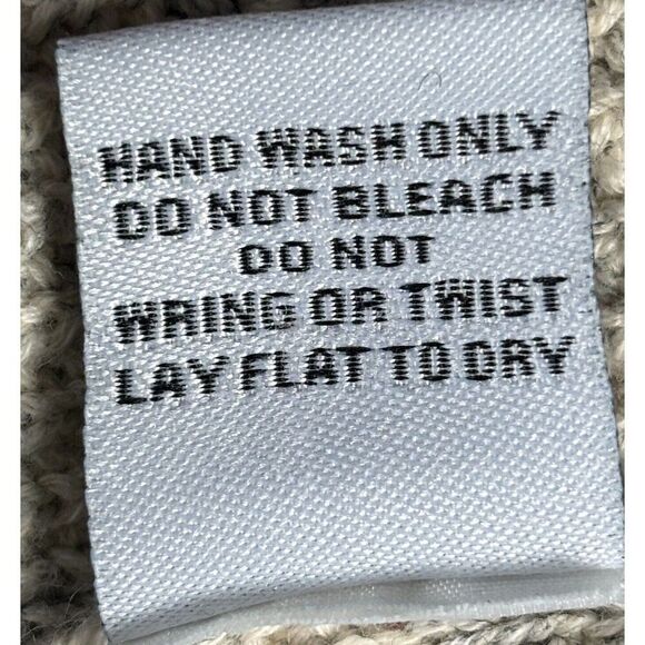 Habitat Clothes To Live In Sweater Size Small Tan Minimalist Neutral Artsy Cozy - Picture 7 of 8